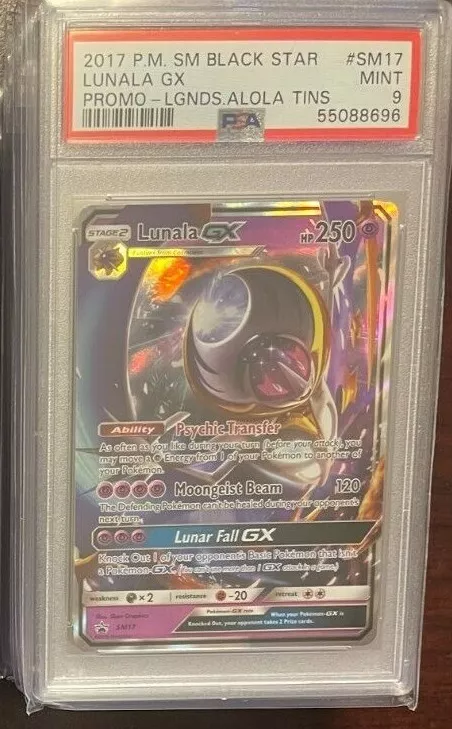 Pokemon Lunala GX SM17 Holo Black Star Promos Near Mint