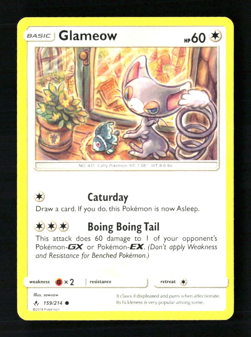 Glameow Common SM - Unbroken Bonds 159/214 NM
