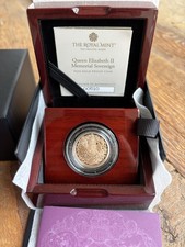 2022 GB Royal Mint Full Sovereign Gold Proof Coin - Memorial - COA/boxes