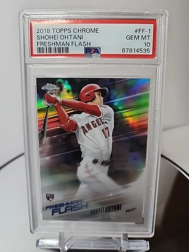 2018 Topps Chrome Shohei Ohtani Freshman Flash RC #FF-1 PSA 10 GEM MINT ROOKIE!
