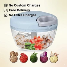 Manual Food Chopper – Hand Pull String Onion Cutter Garlic Mincer Portable Tool