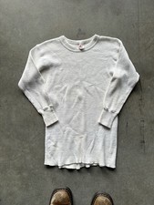 Vintage 70s Hanes Thermal Waffle Knit Long Sleeve Shirt Size XL