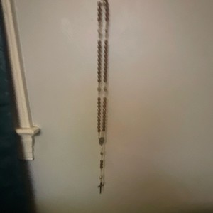 Christianity Rosary Beads Necklace with Crucifix Cross Pendant