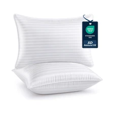 Deconovo King Cooling Pillows 2-Pack White OEKO-TEX Down-Alt Comfort