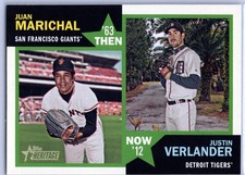 2012 Topps Heritage #TN-MV Juan Marichal / Justin Verlander Then and Now