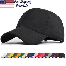 Solid Plain Baseball Cap Trucker Camo Blank Hat Ball Men Women Adjustable VC