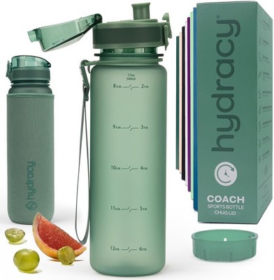 Water Bottle with Time Marker - 500 ml 17 Oz BPA Water Bottle - Leak Proof & ...