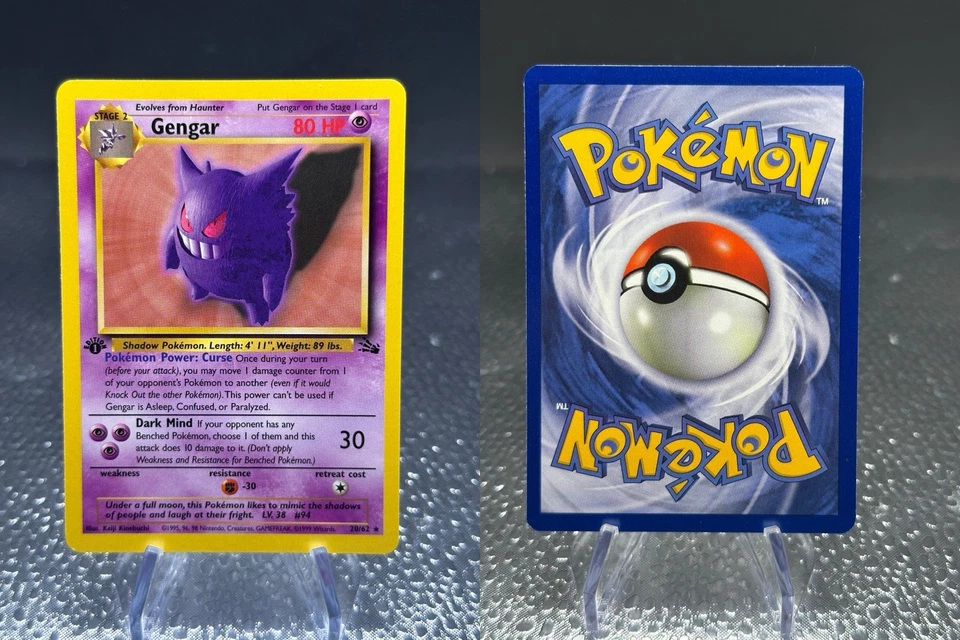 Pokemon TCG Fossil1st Edition Gengar 20/62 Haunter21/62 Gastly Fossil Non Holo - Image 4 of 4