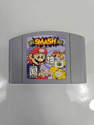 Super Smash Bros - Nintendo N64, Authentic Tested Game Cartridge Only - Clean