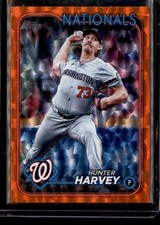 2024 Topps Update #US101 Hunter Harvey Orange Crackle Foilboard #/299