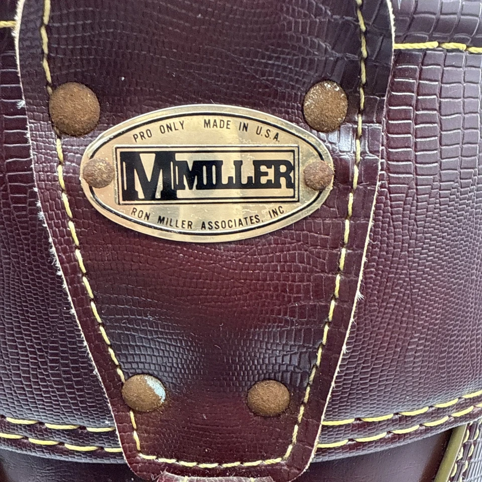 Bolsa de golf Ron Miller vintage burdeos gama bolsa de pelotas 19" de alto Foto 4 de 4