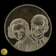 Clark Gable and Carol Lombard 1oz .999 Fine Silver Round -E785