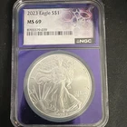 U.S. Mint 2023 American Silver Eagle $1 1 oz .999 Silver NGC MS69 8703379-039