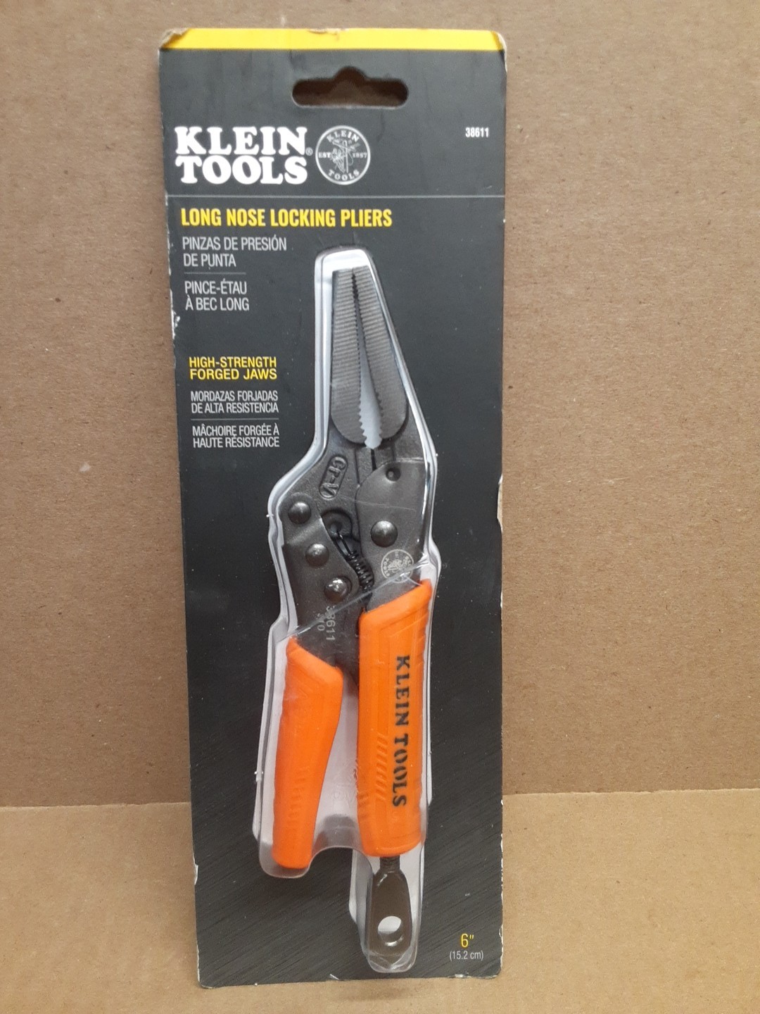 Klein Tools 38611 6-Inch Quick Release Long Nose Locking Pliers