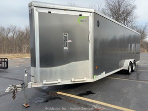 2023 Neo NAS 24' T/A V-Nose Enclosed Snowmobile Sled Cargo Box Trailer bidadoo