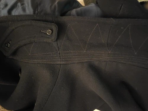Polo Ralph Lauren Jacket Mens XLT Navy Peacoat Heavy Wool Double Breasted NICE! image 8