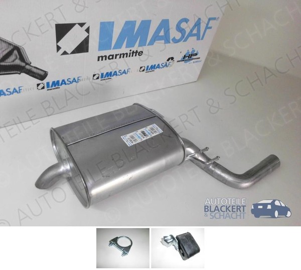 Imasaf Auspuff Endtopf+Anbauteile für BMW 5Er E39 Limo+Kombi 520I+523I 1995-1998-image