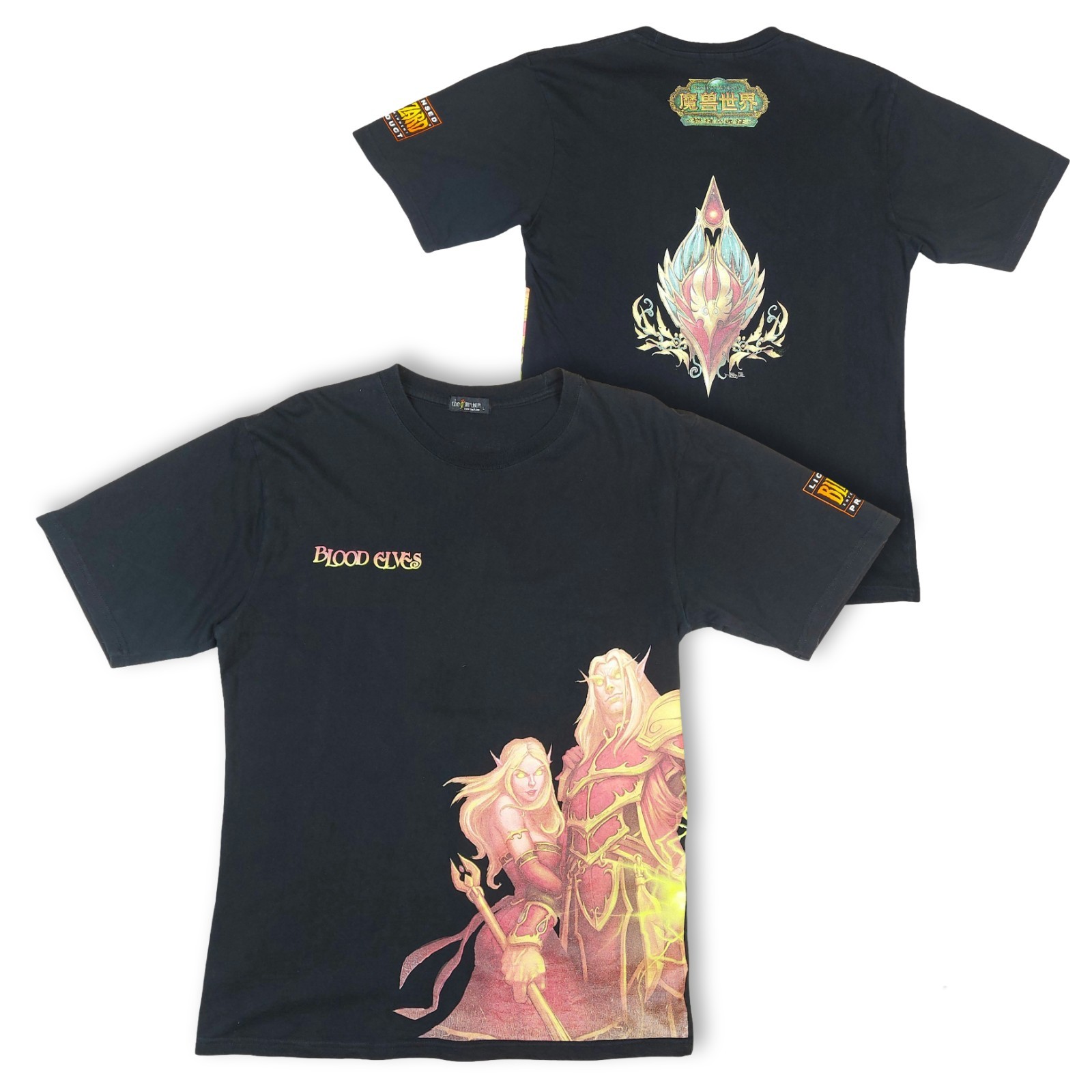Vintage 2007 World Of Warcraft Blood Elves Blizzard China Product T-Shirt L