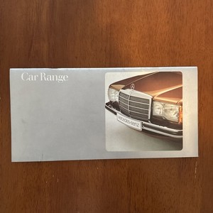 1978 Mercedes English Catalog 300D 280E 450SEL 6.9 280SE 450SL  Brochure