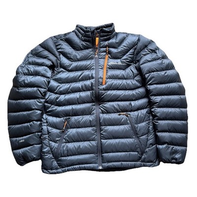 Eddie Bauer First Ascent Jacket Mens Sm Gray EB800 Premium Down Quilted Puffer