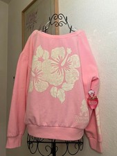 Strawberry Shortcake Crewneck Tropical Hibiscus Pattern Sweatshirt Size M - NWT