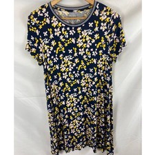 Falls Creek Floral Print Short Sleeve Dress medium