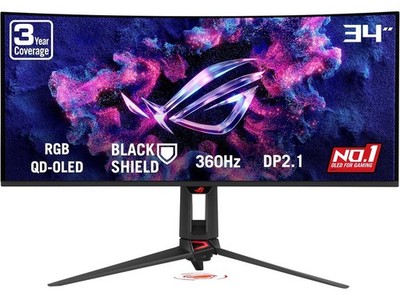 ASUS ROG SWIFT 34 inch QHD 2K 1440P 360Hz AMD FreeSync Premium Pro & G-SYNC Comp