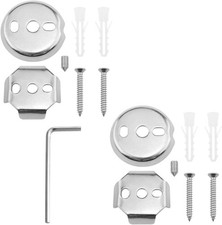 Towel Bar Mounting Hardware Universal Stainless Steel Bracket 1 Set  2 Round