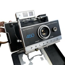Polaroid 450 Land Camera Automatic Folding Instant Camera Black Made In USA