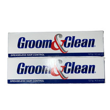 2-Pack Groom Clean Greaseless Hair Control Cream Gel 4.5 oz Each