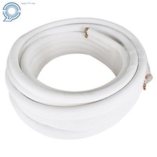 White 3/8"-5/8" Dia. Install Kit For Mini Split Heat Pump Systems 50 Feet Pipe