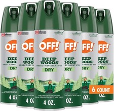 6 OFF Deep Woods dry Insect Repellent Spray Can Non-Greasy DEET Mosquito 4 oz