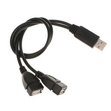 USB 2.0 A Male To 2 Dual USB Female Y Splitter Hub Power Adapter Cable