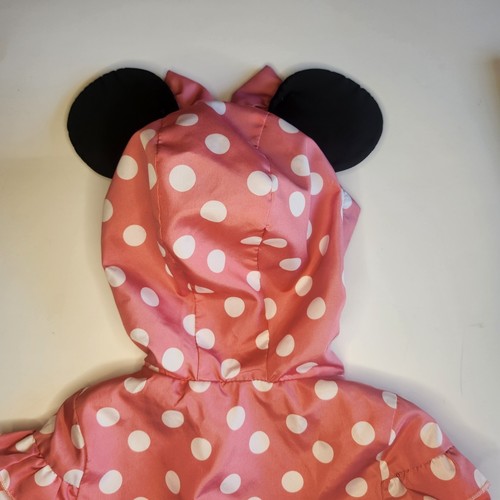 Impermeabile Disney Junior Minnie bambina 2T rosa panna a pois orecchie di topo - Foto 5 di 10