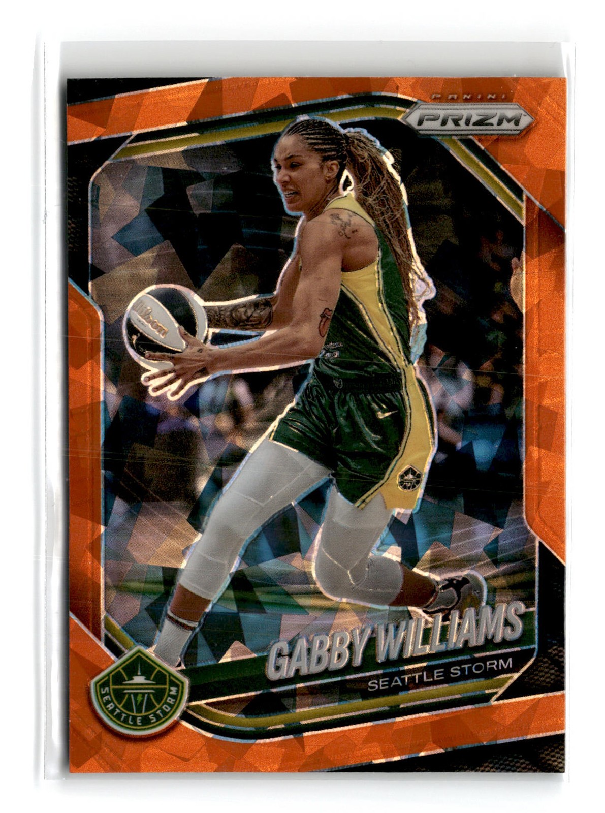 Gabby Williams 2025 Panini Prizm WNBA Orange Ice Prizms #77 Seattle Storm