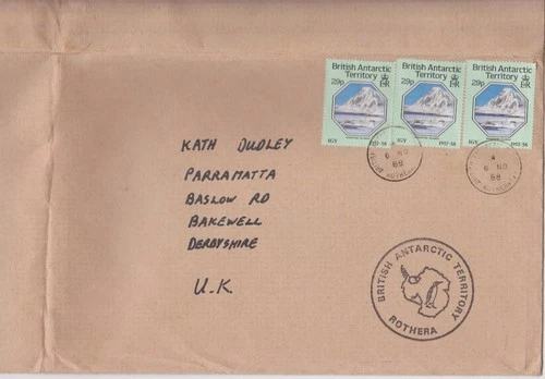 GB BAT British Antarctic Territory 1987 Geophysical 30th Ann Cover 3x SG 159 FDC