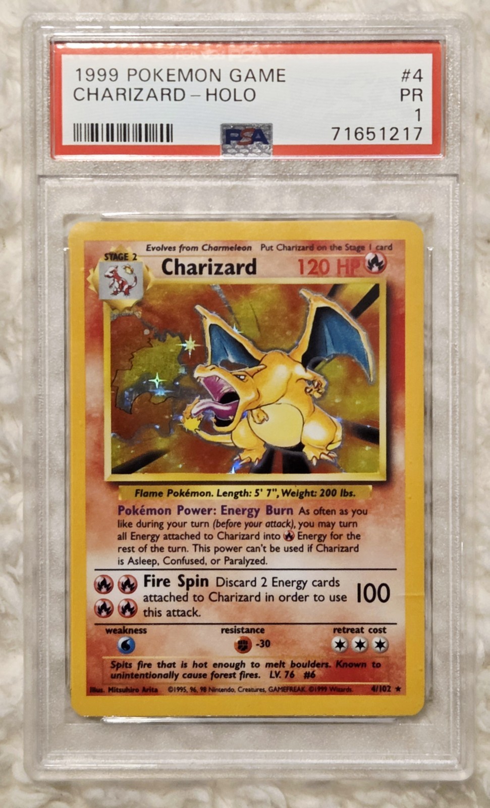 4 MR. BEAST - NOT LOGAN PAUL - WORLD'S BEST PSA 1 BASE SET CHARIZARD - READ DESC