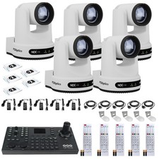 5 x PTZOptics Move 4K PTZ Camera with 12x Zoo...