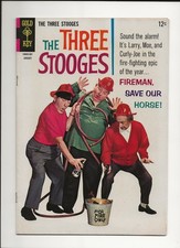 Three Stooges #21 1965 - Gold Key - Silver Age - Movie TV - Photo Cover - VG/FN