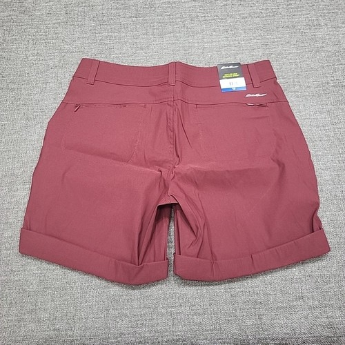 Eddie Bauer Womens Trendy Rolled Hem Bermuda Shorts with Pockets Size 10 Red - Picture 5 of 10