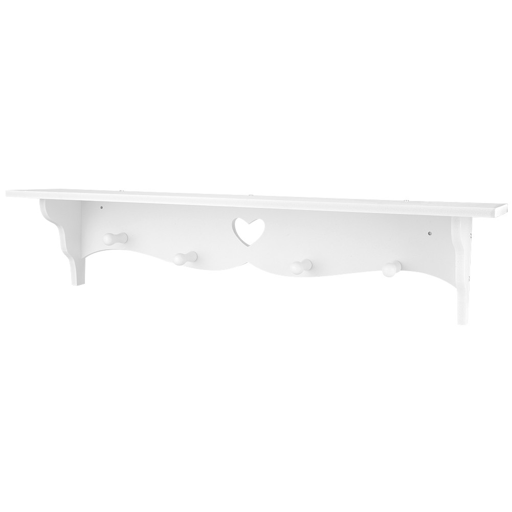 PVC Hollowed Love Shelf Cute Wall Rack For Home Decoration