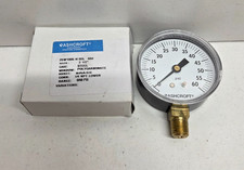 NEW IN BOX ASHCROFT 2-1/2" 0-60 PSI 1/4" NPT PRESSUE GAUGE 25W1005H-02L-60