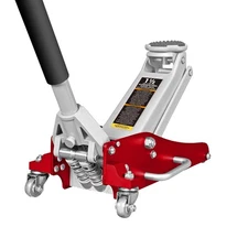 Big Red Aluminum and Steel Car Floor Jack 3,000 lbs Low Profile Dual Piston US