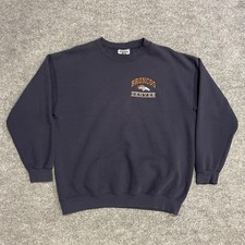 Vintage 90s Denver Broncos Crewneck Sweatshirt Mens L Blue NFL Football Lee