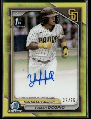 2024 Bowman Chrome #CPA-YO Yoiber Ocopio Autograph Yellow /75