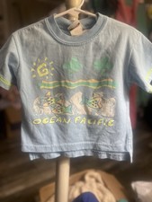 VINTAGE KIDS 1980 s OCEAN PACIFIC GRAPHIC TEE
