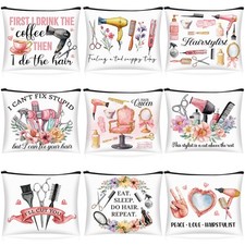 Reginary 9 Pcs Hairstylist Gifts Hairdresser Makeup Bag Hair Stylist Cosmetol...