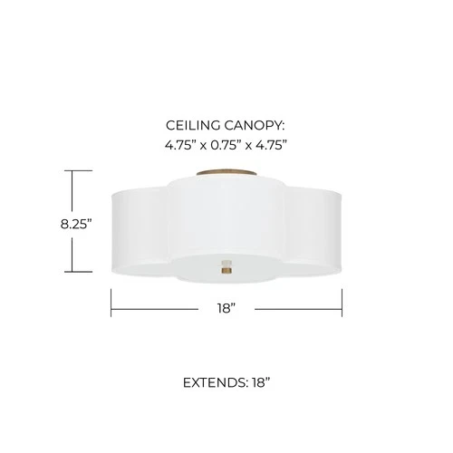 Capital Lighting 4453-561 Gold Quinn 4-Light Semi Flush Ceiling Fixture - Picture 2 of 2