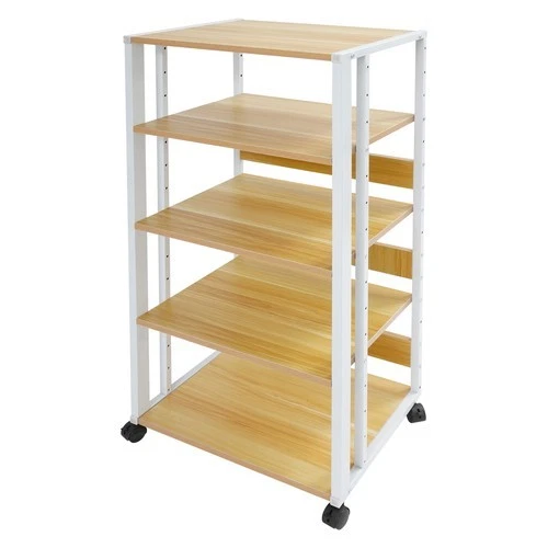 5-Tier AV Media Stand Rack, Media Stand, Tall Heavy Duty Audio-Video Media Stand - Image 4 of 4