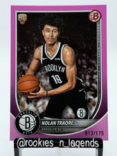 NOLAN TRAORE 2025-26 Bowman Chrome 🔥ROOKIE PINK BORDER /175🔥 RC #19 Nets
